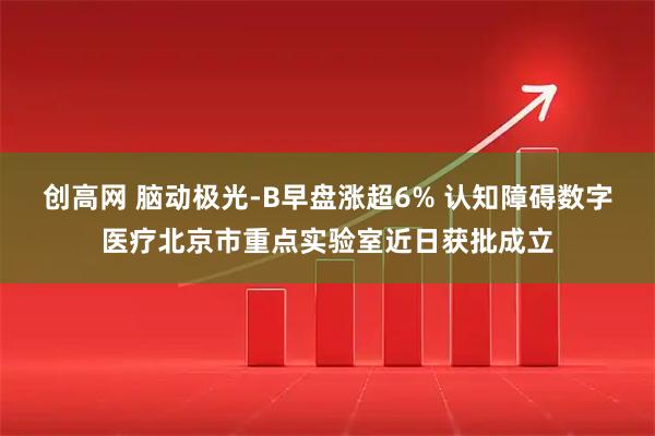 创高网 脑动极光-B早盘涨超6% 认知障碍数字医疗北京市重点实验室近日获批成立